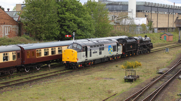 Class 37 (37 714 "Cardiff Canton") + BR Standard Class 5 4-6-0 No. 73156 - Loughborough