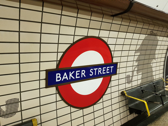 London Underground Baker Street Station Sign (Bakerloo Line)